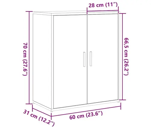Kõrgushein 2 Pcs Vana Puit 60 X 31 X 70 Cm Tehispuit