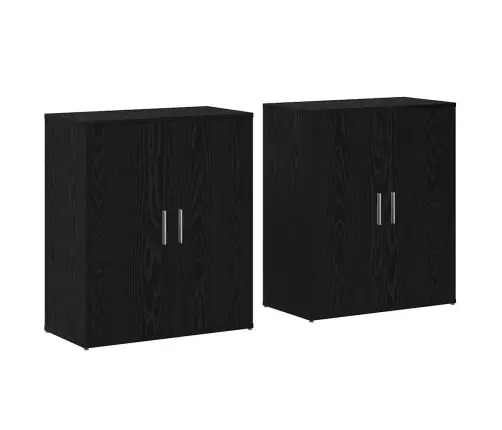 Augstais Skapītis Ar Plauktu 2 Pcs Melns Ozols 60 X 31 X 70 Cm Vidaxl Augstais Skapītis Ar Plauktu 2 Pcs Melns Ozols 60 X 31 X 70 Cm Vidaxl