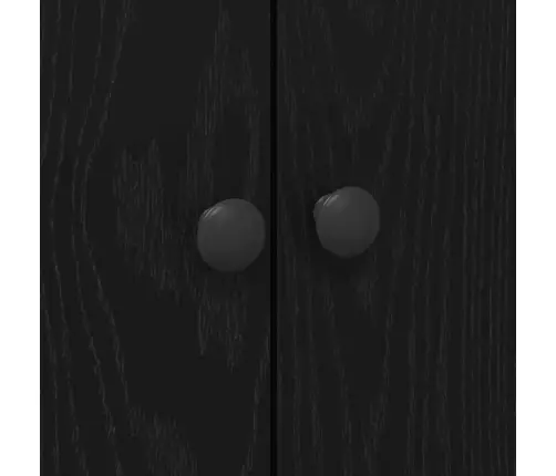 Virtuvės Spintelė Su Lentyna Juoda Ąžuolo 60 X 50 X 180 Cm