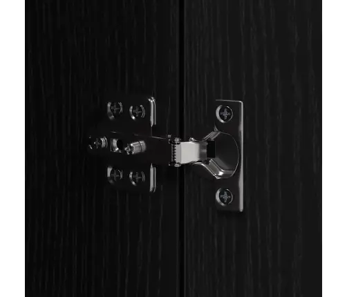 Virtuvės Spintelė Su Lentyna Juoda Ąžuolo 60 X 50 X 180 Cm