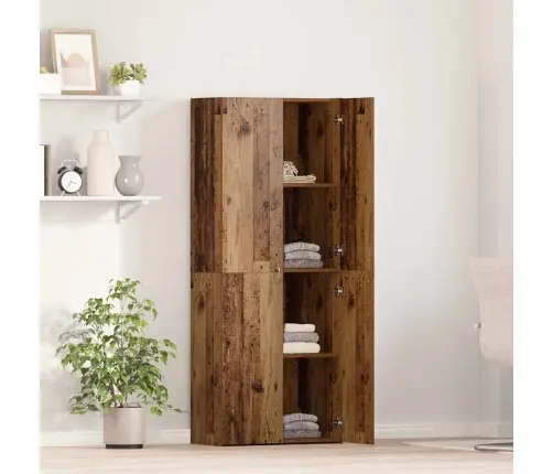Augstais Skapītis Vecs Koks 60 X 32 X 153 Cm - Izgatavots No Inženierijas Koka. Vidaxl