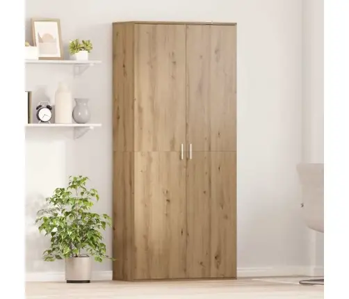 Augstais Skapis Meistara Ozolā 80X35X180 Cm Inženieriju Koka Vidaxl