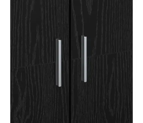 Aukštas Kabinetas Juoda Ąžuolo 60 X 35 X 180 Cm