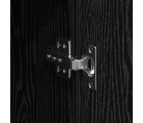 Aukštas Kabinetas Juoda Ąžuolo 60 X 35 X 180 Cm