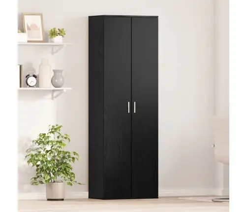 Aukštas Kabinetas Juoda Ąžuolo 60 X 35 X 180 Cm