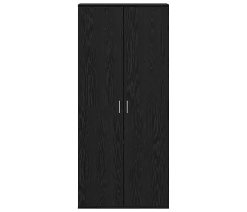 Kapp Riiuliga Uksega Must Tamm 80 X 39 X 178 Cm Tehispuit