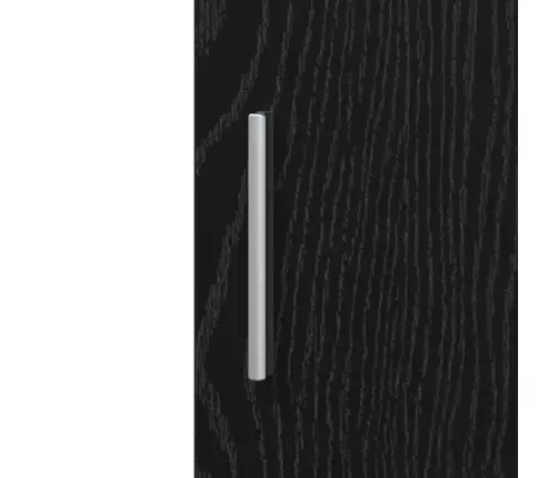 Augstākais Skapītis Melnā Ozolkoka 30X42.5X185 Cm Inženiertehniskā Koka Vidaxl