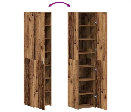 Augstais Skapis Vecs Koks 40X42.5X185 Cm Inženierijas Koks Vidaxl