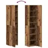 Augstais Skapis Vecs Koks 40X42.5X185 Cm Inženierijas Koks Vidaxl