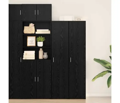 Augstskapis Melnā Ozola 40X42.5X185 Cm Inženierijas Koks Vidaxl