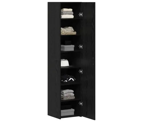 Augstskapis Melnā Ozola 40X42.5X185 Cm Inženierijas Koks Vidaxl