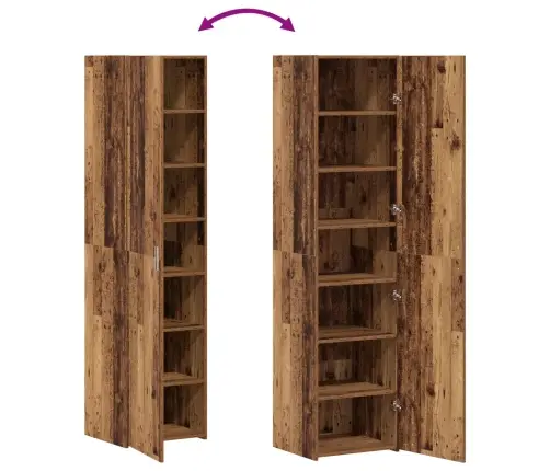 Augstā Bāze Vecais Koks 45X42.5X185 Cm Mdf Vidaxl