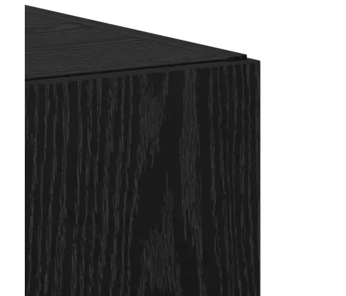 Aukštas Spintelė 2 Pcs Juodas Ąžuolas 45 X 42,5 X 185 Cm