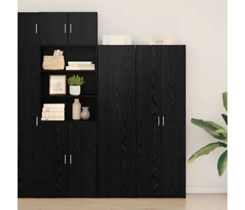 Melnā Ozolkoka Augstais Galdiņš 45X42.5X185 Cm Inženierijas Koks Vidaxl