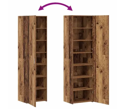 Kõrgushein 2 Pcs Vana Puit 50 X 42,5 X 185 Cm
