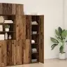 Augsts Skapis Vecais Koks 70X42.5X185 Cm Inženierijas Koks Vidaxl