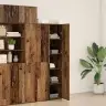 Augsts Skapis Vecais Koks 70X42.5X185 Cm Inženierijas Koks Vidaxl