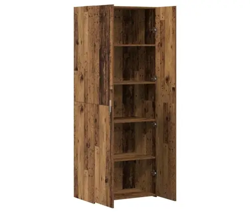 Augsts Skapis Vecais Koks 70X42.5X185 Cm Inženierijas Koks Vidaxl