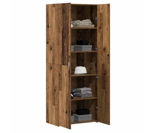 Augsts Skapis Vecais Koks 70X42.5X185 Cm Inženierijas Koks Vidaxl