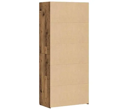 Aukštas Spintelė 2 Pcs Senas Medis 80 X 42 X 185 Cm