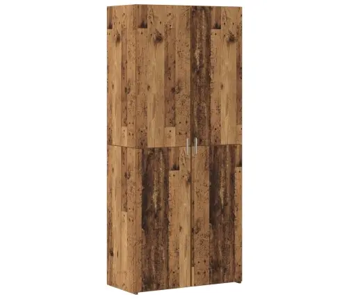 Aukštas Spintelė 2 Pcs Senas Medis 80 X 42 X 185 Cm
