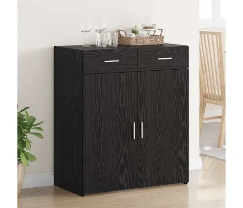 Hoiukapp Sahtliga Must Tamm 80 X 42.5 X 93.5 Cm Tehispuit