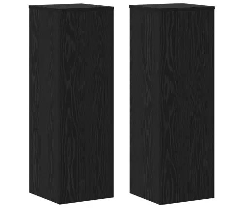 Taimede Alus 2 Pcs Must Tamm 33 X 33 X 100 Cm Tehispuit