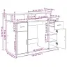 Laud Led -Ribatuledega Must Tamm 120 X 55 X 91 Cm Tehispuit Laud Led -Ribatuledega Must Tamm 120 X 55 X 91 Cm Tehispuit