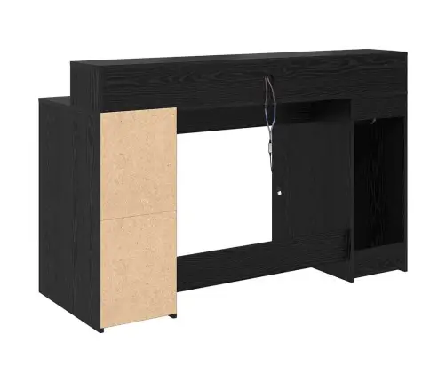 Galds Melna Ozola 140X55X91 Cm Inženierijas Koks Vidaxl
