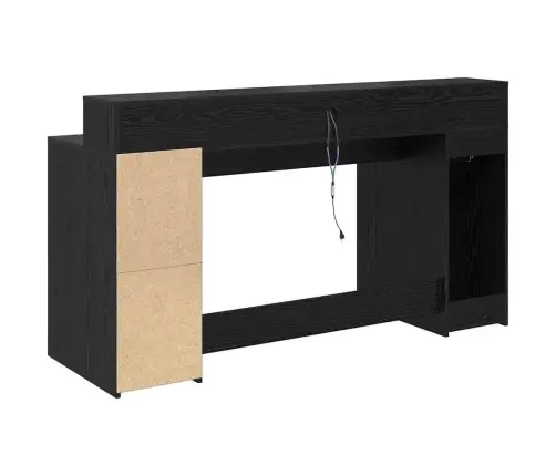 Galds Melnā Ozola 160X55X91 Cm Inženierijas Koks Vidaxl