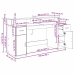 Laud Led -Ribatuledega Must Tamm 160 X 55 X 91 Cm Tehispuit