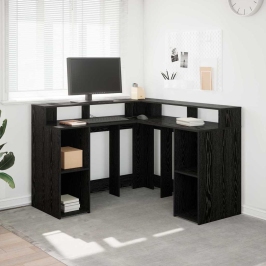 Galds Melns Ozols 130 X 130 X 91 Cm Inženierijas Koks Vidaxl