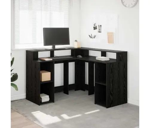 Galds Melnā Ozola 130X130X91 Cm Inženierijas Koks Vidaxl
