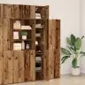 Plānais Uzglabāšanas Skapītis Vecs Koks 30X42.5X225 Cm Pārstrādāts Koks Vidaxl