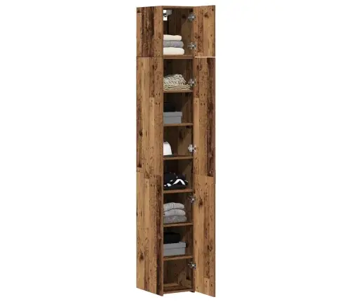 Plānais Uzglabāšanas Skapītis Vecs Koks 30X42.5X225 Cm Pārstrādāts Koks Vidaxl