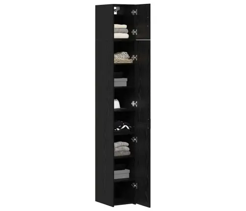 Lieknas Saugojimo Spintelis Juoda Ąžuolo 30 X 42.5 X 225 Cm