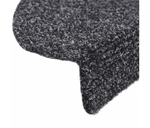 Kāpņu Paklājiņi, Pašlīmējoši, 20 Gab., 65X21X4 Cm, Tumši Pelēki, Pusapaļi, Lieli Vidaxl