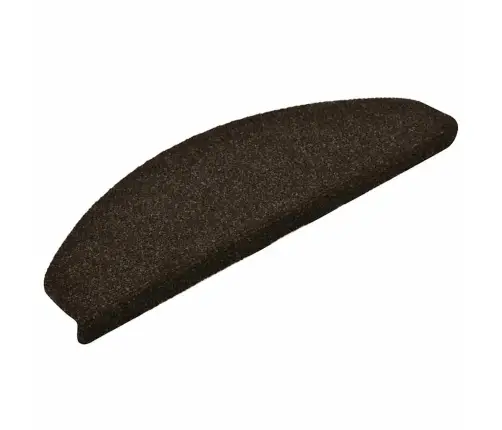 Kāpņu Paklājiņi, Pašlīmējoši, 20 Gab., 65X21X4 Cm, Tumši Brūni, Pusapaļi, Lieli Vidaxl