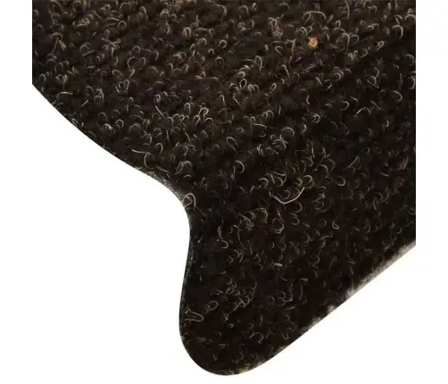 Kāpņu Paklājiņi, Pašlīmējoši, 20 Gab., 65X21X4 Cm, Tumši Brūni, Pusapaļi, Lieli Vidaxl