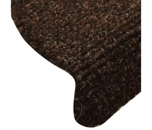 Laiptų Kilimėliai, Lipnūs, 20 Vnt., Rudi, Pusapvaliai, Dideli, 65X21X4 Cm