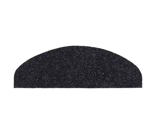 Kāpņu Paklājiņi, Pašlīmējoši, 30 Gab., 65X21X4 Cm, Melni, Pusapaļi, Lieli Vidaxl