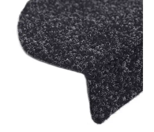 Kāpņu Paklājiņi, Pašlīmējoši, 30 Gab., 65X21X4 Cm, Melni, Pusapaļi, Lieli Vidaxl