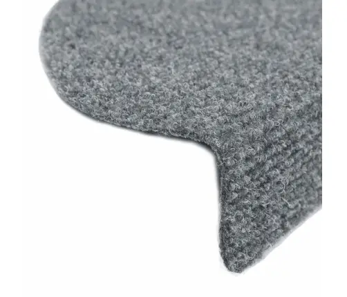 Kāpņu Paklājiņi, Pašlīmējoši, 30 Gab., 65X21X4 Cm, Gaiši Pelēki, Pusapaļi, Lieli Vidaxl