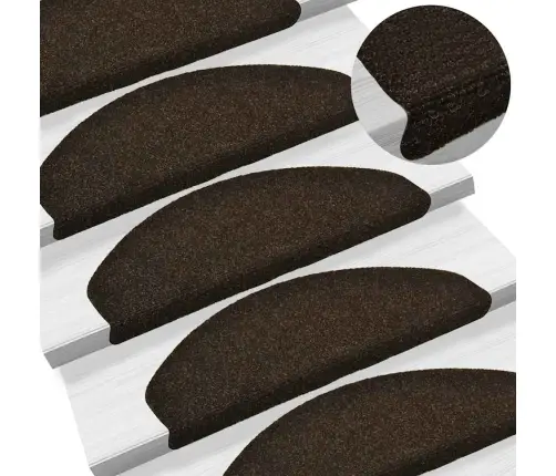 Isekleepuvad Trepimatid, 30 Tk, 65 X 21 X 4 cm Tumepruunid, Poolringikujulised, Suured
