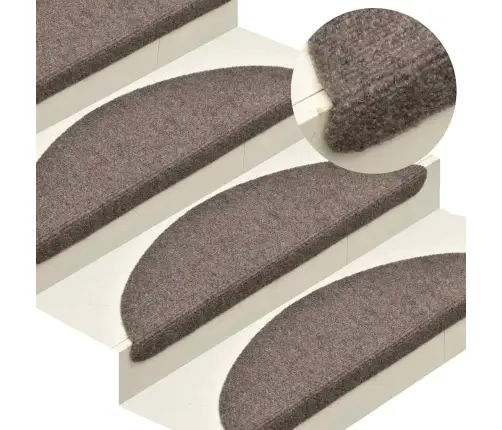 Isekleepuvad Trepimatid, 30 Tk, 65 X 21 X 4 cm Beežid, Poolringikujulised, Suured