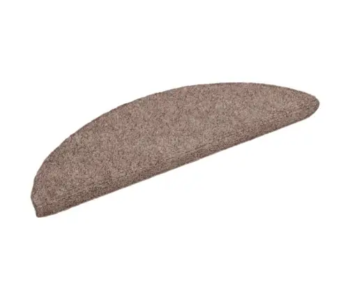 Laiptų Kilimėliai, Lipnūs, 20 Vnt., 56X17X3 cm Šviesiai Rudos Spalvos, Pusapvaliai