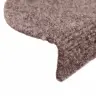 Laiptų Kilimėliai, Lipnūs, 20 Vnt., 56X17X3 cm Šviesiai Rudos Spalvos, Pusapvaliai