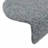Laiptų Kilimėliai, Lipnūs, 20 Vnt., 56X17X3 cm Šviesiai Pilki, Pusapvaliai