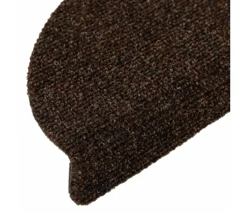 Kāpņu Paklājiņi, Pašlīmējoši, 30 Gab., 56X17X3 Cm, Brūni, Pusapaļi Vidaxl