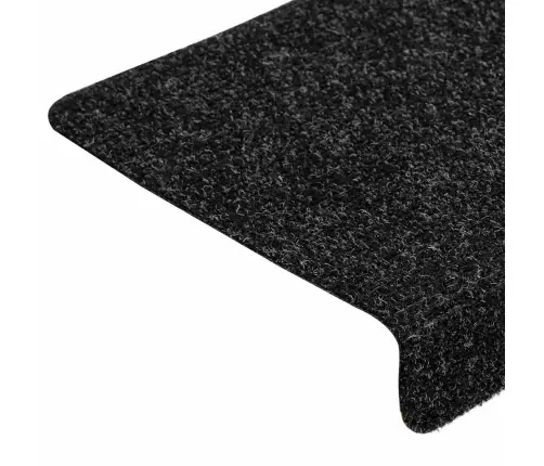 Kāpņu Paklājiņi, Pašlīmējoši, 30 Gab., 65X21X4 Cm, Melni, Taisnstūrveida Mala Vidaxl